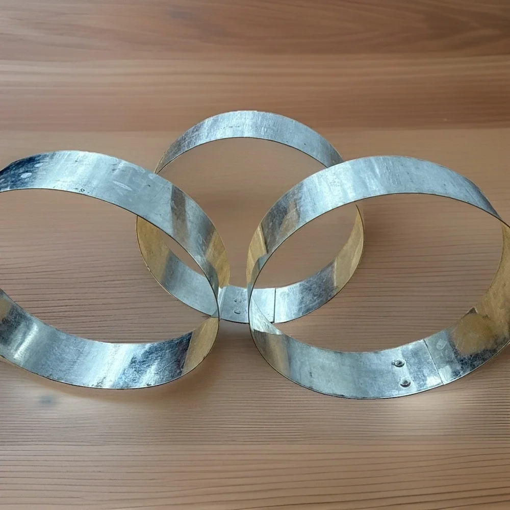 Vintage 4 1/4x 1 Inch Pastry Ring Molds Stainless Steel